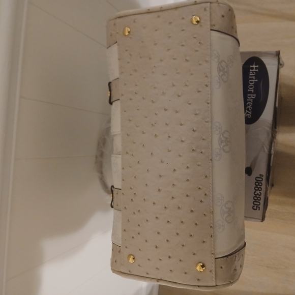 Miss Tina Cream and Tan Satchel - Picture 11 of 11